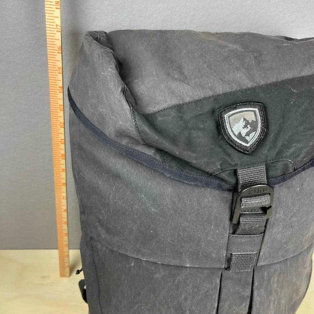 Kuhl Eskape 25L Backpack Charcoal Waxed Canvas Laptop Bag Outdoor Rucksack